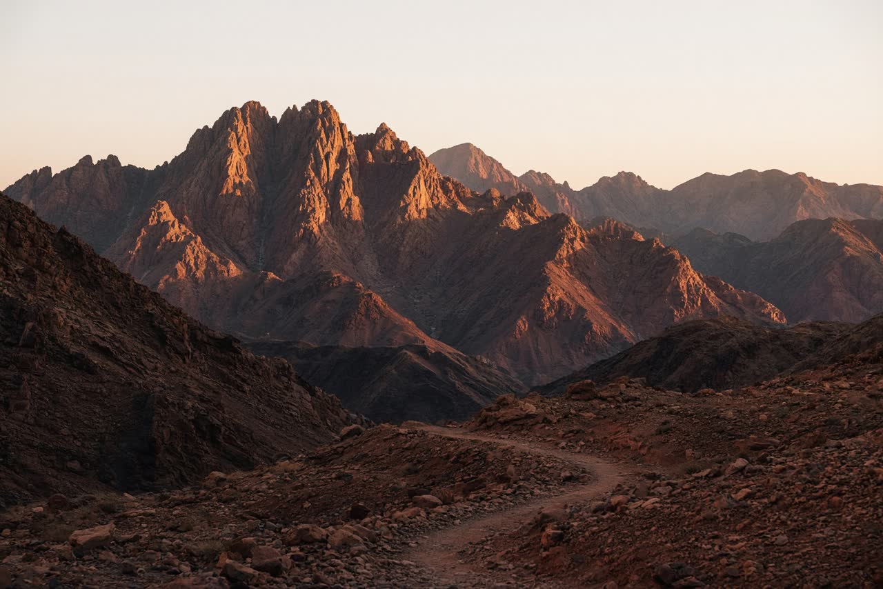 Kustlinje vid Sharm el-Sheikh på södra Sinai